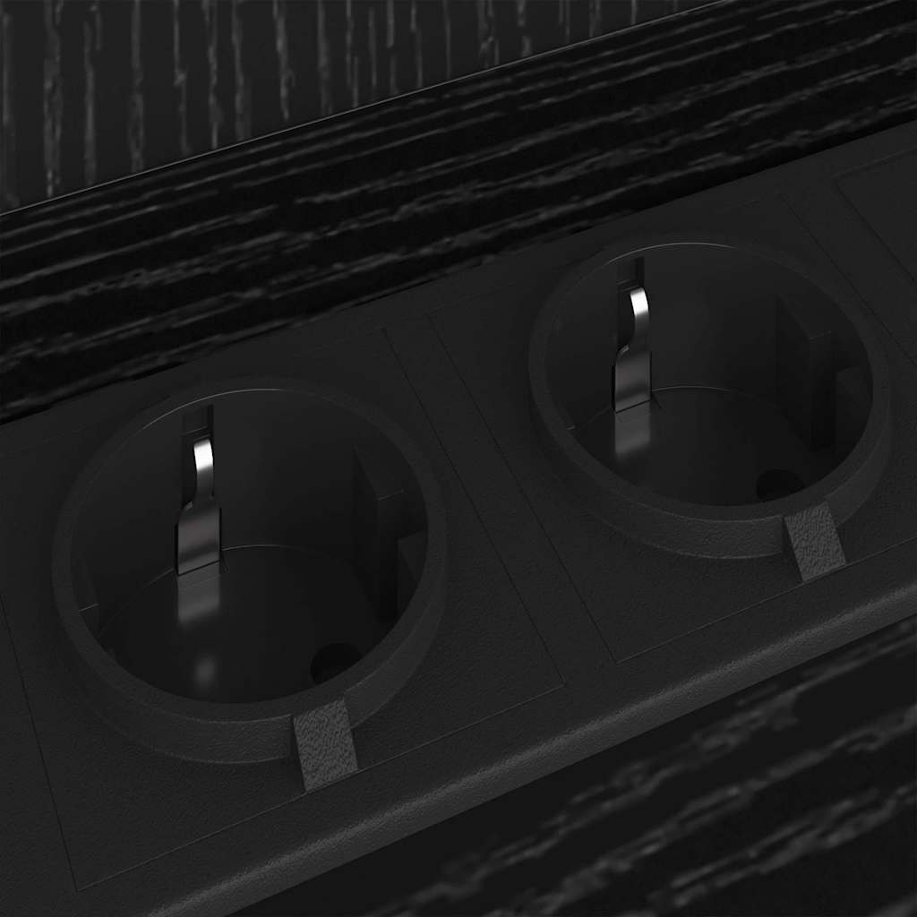 Bedside Cabinet Black oak 38 x 31 x 61 cm Engineered wood